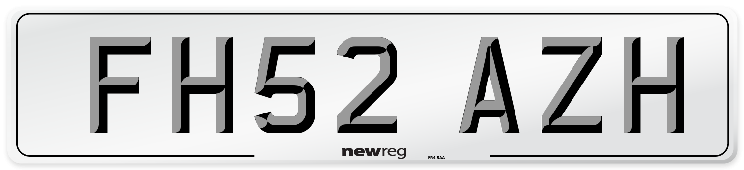 FH52 AZH Number Plate from New Reg